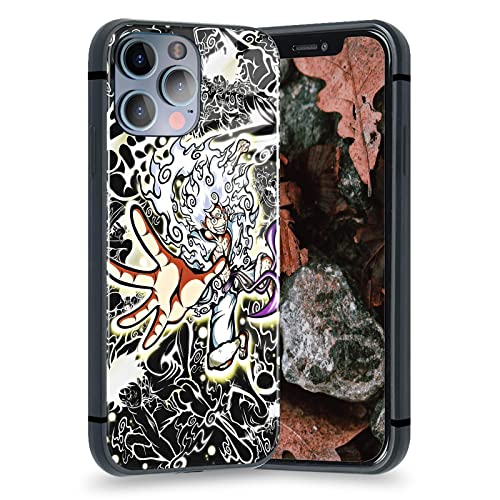 Joy Boy Luffy Sun God Nika Anime Stoßfeste Schutzhülle Manga Drucken gehärtetes Glas Handyhüllen für iPhone 13 Pro Max von HOSCLANS