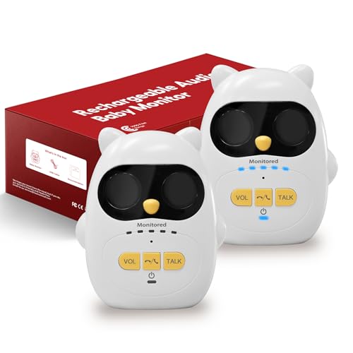 Audio-Babyphone mit wiederaufladbarem Akku, drahtlosen Intercoms für Zuhause, Full-Duplex-Intercom mit Einer Reichweite von 300M, klarem Klang, Nachtlicht - Monitor für Kinder, Senioren, Haustiere Audio-Babyphone mit wiederaufladbarem Akku, drahtlosen Intercoms für Zuhause, Full-Duplex-Intercom mit Einer Reichweite von 300M, klarem Klang, Nachtlicht - Monitor für Kinder, Senioren, Haustiere von HOSMART