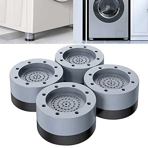 Stoß- und geräuschunterdrückende Waschmaschinen-Unterstützung, Anti-Vibrations-Feed-Pads, Waschmaschinen-Stabilisator für Waschmaschine und Trockner (4 Stück) von HOSOTO