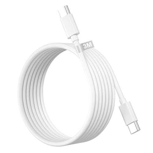 iPhone 15 16 Ladekabel 3M, 60W USB C auf USB C Kabel 3M Ladekabel USB C Schnellladekabel USB C Datenkabel Lang Typ C Ladekabel Handy Ladekabel USB C for iPhone 16/15/15 Pro Max/15 Plus, Macbook,iPad von HOSOW
