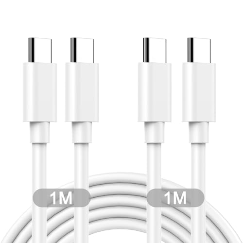 iPhone 15 Ladekabel 1M 2Pack, USB C auf USB C Kabel 1M Ladekabel USB C auf USB C Schnellladekabel 60W/3A Kabel USB C auf USB C Ladekabel für iPhone 15 Pro Max/15 Pro/15 Plus/15,iPad Pro/Air/Mini 6 von HOSOW