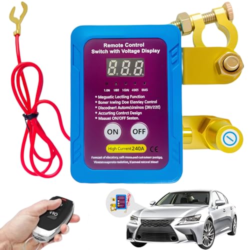 12V Auto Batterie Trennschalter, Drahtloser Ferngesteuerter 12V 240A Batterietrennschalter mit Batterie Kill Switch, Funkschalter Trennrelais 12V with LCD Display für Auto Traktor RV ATV LKW Boot 12V Auto Batterie Trennschalter, Drahtloser Ferngesteuerter 12V 240A Batterietrennschalter mit Batterie Kill Switch, Funkschalter Trennrelais 12V with LCD Display für Auto Traktor RV ATV LKW Boot von HOSPAOP