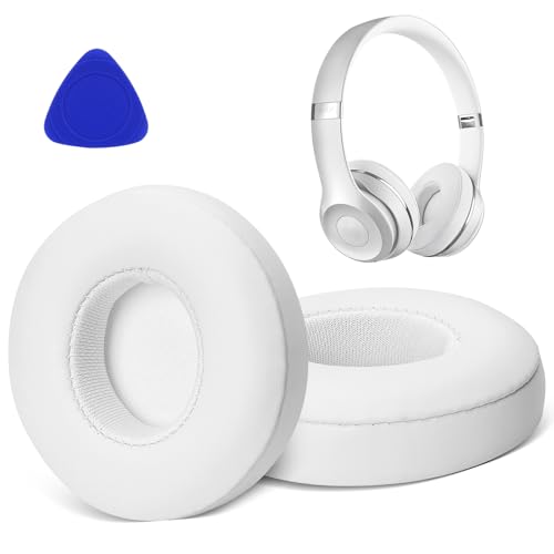 Professionelle Ersatz Ohrpolster für Beats Solo 2 & Solo 3 Kabellose On-Ear Kopfhörer mit Weiches Proteinleder, Starkes Klebeband von HOSSOM