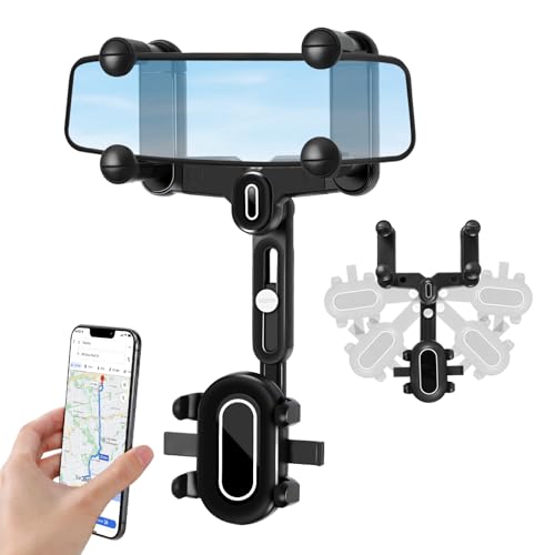 HOSSOM Rückspiegel Telefonhalter, Handyhalterung Auto Rückspiegel, 2025 Drehbar und Einziehbar Auto Telefon-Halter, Handy-Halter Auto Fit für iPhone 13 14 Pro Max Samsung Alle Telefon HOSSOM Rückspiegel Telefonhalter, Handyhalterung Auto Rückspiegel, 2025 Drehbar und Einziehbar Auto Telefon-Halter, Handy-Halter Auto Fit für iPhone 13 14 Pro Max Samsung Alle Telefon von HOSSOM