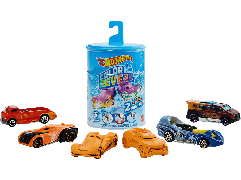 HOT WHEELS Color Reveal Die-Cast 2er-Pack, Farbwechsel, Spielzeugauto Spielzeugautos Mehrfarbig von HOT WHEELS