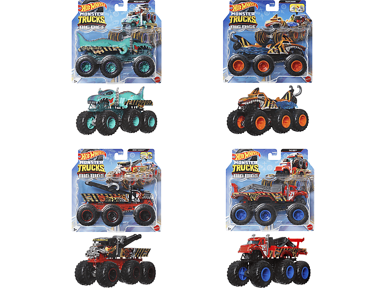 HOT WHEELS HWN86 Hot Wheels Monster Trucks Big Rigs Sortiment 4fach Spielzeugauto HOT WHEELS HWN86 Hot Wheels Monster Trucks Big Rigs Sortiment 4fach Spielzeugauto von HOT WHEELS