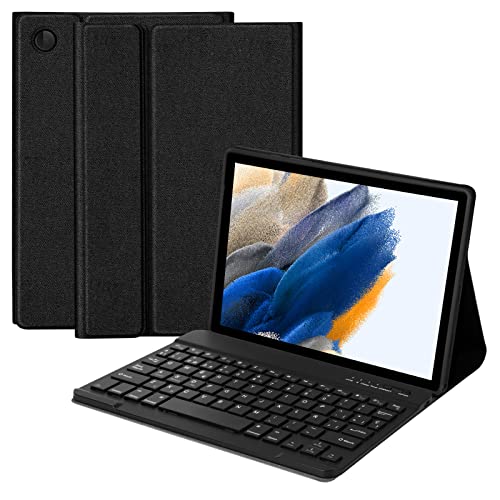 HOTLIFE Elasthan-Tastatur für Samsung Galaxy Tab A8 10,5 Zoll 2022 (SM-X200/X205/X207), Schwarz Ro von HOTLIFE