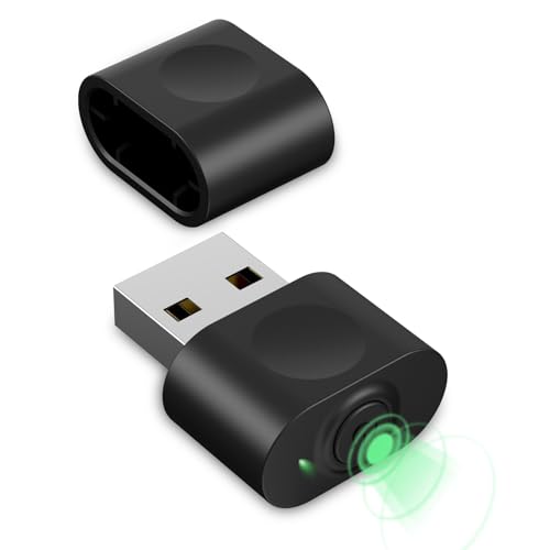 HOTLIFE USB-Maus Jiggler, winzige, nicht erkennbare Maus mit Schutzhülle, treiberfrei, hält PC und Laptop wach - Schwarz von HOTLIFE