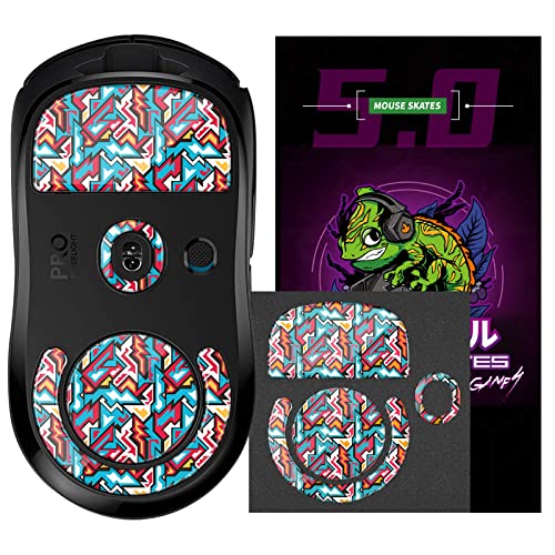Hotline Games 5.0 Bunte Mausfüße kompatibel mit Gaming-Mausgleitfüßen, ultratransparentes PTFE, glatt und kontrolliert (für G Pro X Superlight Wireless, F01 - Battel Fire) von HOTLINEGAMES