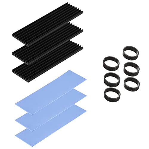 M2 SSD Kühlkörper,3 Satz M.2 Wärmeleitpad,Kühler-Set Heatsink,Aluminium Cooler mit Silikon Wärmeleitpad,Halbleitergeräte Kühler,Heatsink 2280 PCIE NVME CPU-Kühlung für 2280 M.2 SSD M2 Kühlkörper M2 SSD Kühlkörper,3 Satz M.2 Wärmeleitpad,Kühler-Set Heatsink,Aluminium Cooler mit Silikon Wärmeleitpad,Halbleitergeräte Kühler,Heatsink 2280 PCIE NVME CPU-Kühlung für 2280 M.2 SSD M2 Kühlkörper von HOTMNTY