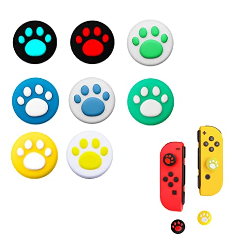 Silikon Analog Controller,Joystick Cover,Thumb Grips Caps Kompatibel mit Switch/Switch Lite,Soft Silikon Analog Thumbstick,für Switch OLED Console,Joy-Con Controller,Grip Kappen,Joystick Kappen,8Stück von HOTMNTY