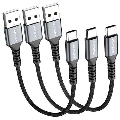 HOTNOW Kurzes USB C Kabel 30cm 3 Stücke, 0.3m tragbares USB-C QC3.0 Schnellladekabel für Typ c Geräte von HOTNOW