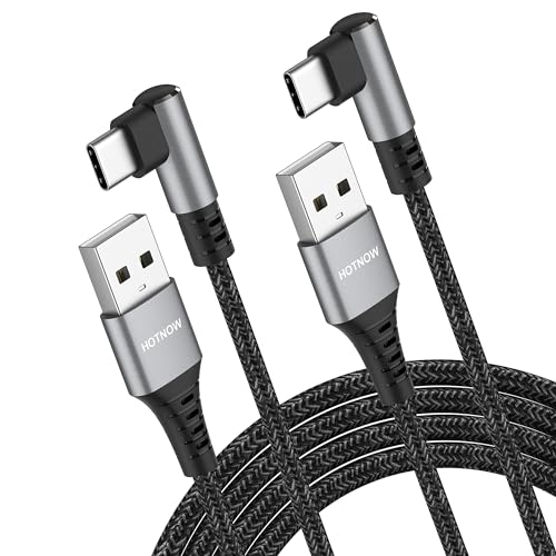 HOTNOW USB C Kabel Rechtwinklig 2m 2 Stück, 200cm USB-C Schnellladekabel für Galaxy S10 S9 S8 Plus Note 9 8 und andere Typ c Geräte von HOTNOW