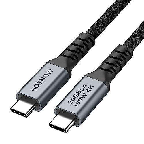 HOTNOW USB C auf USB C Kabel 0.5M 1 Stücke, Kurze USB 3.2 Gen 2x2 20Gbps 100W 4K Video Schnellladung für Samsung Galaxy T5 SSD, MacBook von HOTNOW