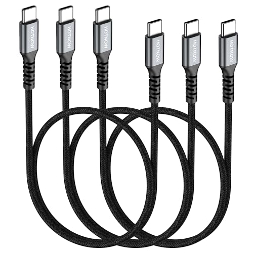 HOTNOW USB C auf USB C Kabel 1m 3 Stück, 100cm USB C Ladekabel PD 65W USB 2.0 Schnellladekabel Kompatibel mit iPhone 15 16 und USB-C Geräten. von HOTNOW