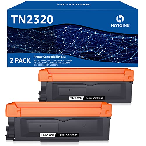 2er-Schwarz TN-2320 TN2320 Toner Kompatible für Brother TN 2320 TN-2310 TN2310 für Brother MFC L2700DW MFC-L2700DN HL-L2340DW HL-L2300D DCP-L2500D DCP-L2520DW MFC-L2720DW MFC-L2740DW (2-Pack) von HOTOINK