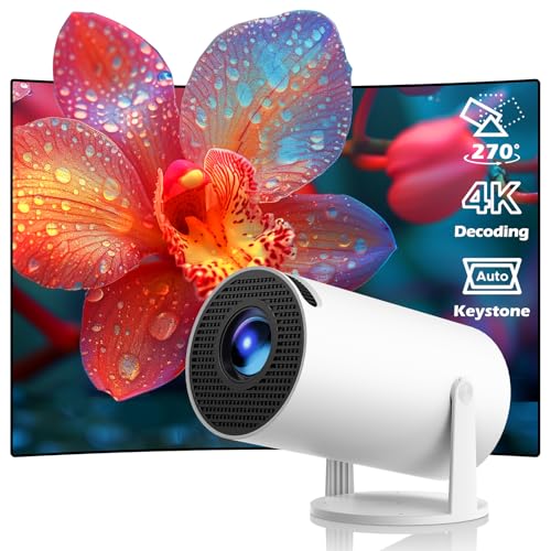 Mini-Projektor mit WiFi und Bluetooth, tragbarer 4K-Projektor mit automatischer vertikaler Trapezkorrektur, 270° Drehung und intelligenter Projektor Android 11.0 Mini-Projektor mit WiFi und Bluetooth, tragbarer 4K-Projektor mit automatischer vertikaler Trapezkorrektur, 270° Drehung und intelligenter Projektor Android 11.0 von HOTPEAK