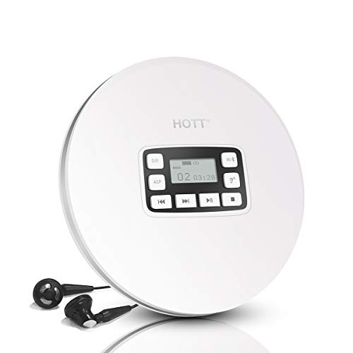 HOTT CD611T Tragbarer CD-Player mit Bluetooth Personal Compact CD Player, von HOTT