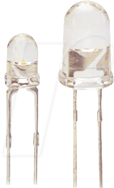 LED 3-2000 BL - LED, 3 mm, bedrahtet, blau, 2000 mcd, 23° von HOTTECH SEMICONDUCTOR