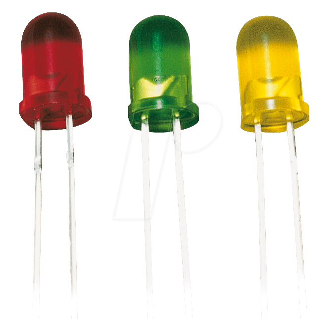 LED 5MM GE - LED, 5 mm, bedrahtet, gelb, 110 mcd, 22° von HOTTECH SEMICONDUCTOR