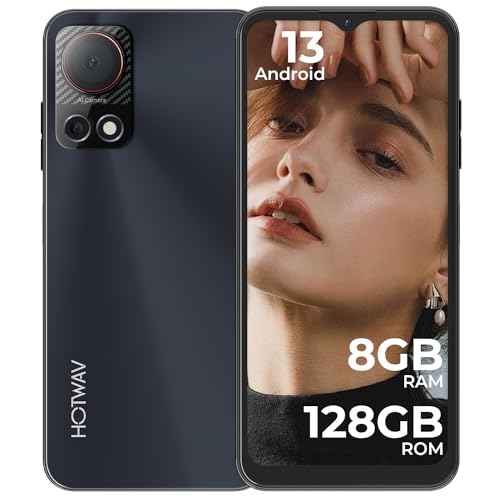 HOTWAV Note 13 Smartphone Ohne Vertrag, 5160mAh Octa Core 4GB+128GB/1TB Erweiterbar, 90Hz 6.6" HD+ Display Android 13 Günstig Smartphone 4G, 50MP Kamera Face ID Simlockfreie Handys, GPS, Fingerabdruck von HOTWAV