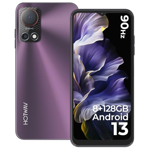 HOTWAV Note 13 Smartphone Ohne Vertrag, 5160mAh Octa Core 8GB+128GB/1TB Erweiterbar, 90Hz 6.6" HD+ Display Android 13 Günstig Smartphone 4G, 50MP Kamera Face ID Simlockfreie Handys, NFC, Fingerabdruck von HOTWAV