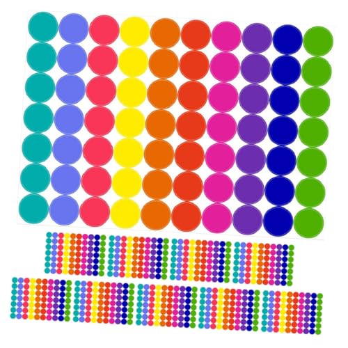 HOUDERCO 10Blätter Selbstklebende Punktaufkleber Runde für Preisschilder Coding Sortieren und Versiegeln für Geschenkkarten Notizbücher und Büroorganisation HOUDERCO 10Blätter Selbstklebende Punktaufkleber Runde für Preisschilder Coding Sortieren und Versiegeln für Geschenkkarten Notizbücher und Büroorganisation von HOUDERCO