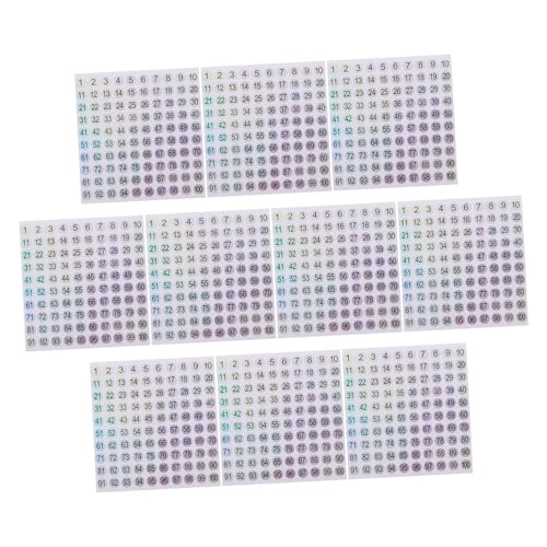 HOUDERCO 10Blätter Selbstklebende Zahlenaufkleber Reflektierende Vinyl Nummernstickers Für Organisation Lagerung Schließfächer Abnehmbar Und Rückstandslos von HOUDERCO