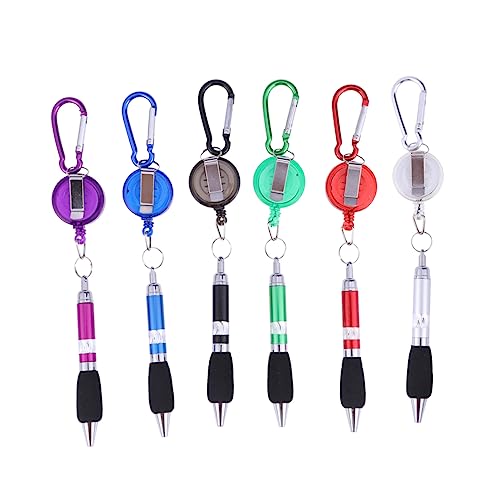 HOUDERCO 10Stücke Einziehbarer Stift mit Clip und Karabiner Zufälligen für Ausweise und Kartenhalter Praktischer Abzeichenstift für Täglichen Gebrauch HOUDERCO 10Stücke Einziehbarer Stift mit Clip und Karabiner Zufälligen für Ausweise und Kartenhalter Praktischer Abzeichenstift für Täglichen Gebrauch von HOUDERCO