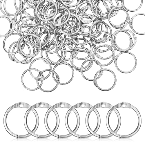 HOUDERCO 120Stücke Metall Buchringe Robuste Binderringe für Loseblattbücher Notizbücher Karteikarten für Scrapbooking Bastelprojekte Silberfarben HOUDERCO 120Stücke Metall Buchringe Robuste Binderringe für Loseblattbücher Notizbücher Karteikarten für Scrapbooking Bastelprojekte Silberfarben von HOUDERCO