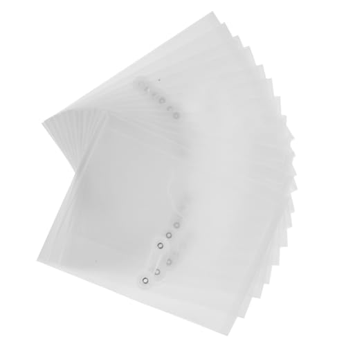 HOUDERCO 12Stücke Aktenumschläge aus Transparente Dokumentenmappe für Büro und Schule zur Aufbewahrung von Quittungen Tickets und Notizen Leicht und Tragbar von HOUDERCO