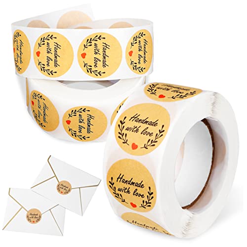 HOUDERCO 2Rollen Kraftpapier Aufkleber Selbstklebende für Handgefertigte Backen und Verpackungen pro für Kreative Projekte HOUDERCO 2Rollen Kraftpapier Aufkleber Selbstklebende für Handgefertigte Backen und Verpackungen pro für Kreative Projekte von HOUDERCO
