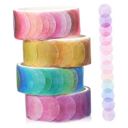 HOUDERCO 4Rollen Fruchtige Washi Tapes Dekoratives Klebeband mit Frischen Punktdesigns für Scrapbooking Geschenkverpackung und Journaling Langlebig und Vielseitig HOUDERCO 4Rollen Fruchtige Washi Tapes Dekoratives Klebeband mit Frischen Punktdesigns für Scrapbooking Geschenkverpackung und Journaling Langlebig und Vielseitig von HOUDERCO