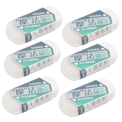 HOUDERCO 6 Stück Doppelseitige Radiergummis Aufbewahrungsaufkleber Bastelaufkleber Textmarker Frühlings Mini Radiergummi Transparente Etiketten Niedliche Mini Radiergummis von HOUDERCO