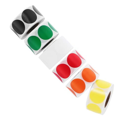 HOUDERCO 6Rollen Selbstklebende Runde Farbige Punktaufkleber für Schule und Deko für Stoffe und Einfache Anwendung ohne Rückstände HOUDERCO 6Rollen Selbstklebende Runde Farbige Punktaufkleber für Schule und Deko für Stoffe und Einfache Anwendung ohne Rückstände von HOUDERCO