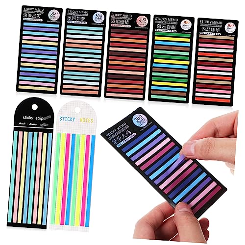 HOUDERCO 8Packungen Highlighter Streifen Abnehmbare Haftmarkierungen für Wiederverwendbare Transparente Textmarker Klebebänder für Seitenmarkierungen und Notizen HOUDERCO 8Packungen Highlighter Streifen Abnehmbare Haftmarkierungen für Wiederverwendbare Transparente Textmarker Klebebänder für Seitenmarkierungen und Notizen von HOUDERCO
