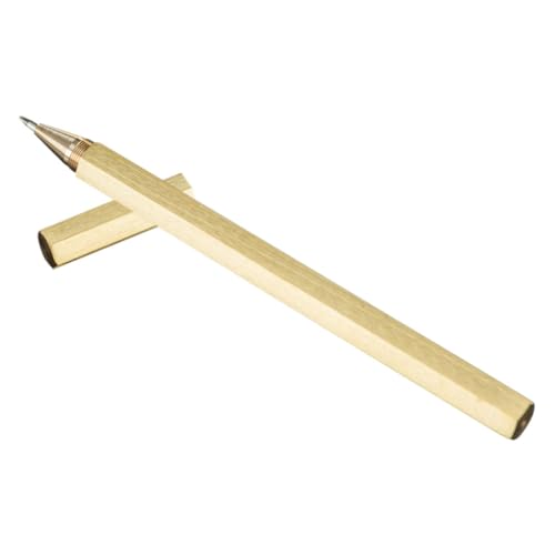 HOUDERCO Kreativer Gelstift aus Kupfer Sechseckiges Design Eleganter Schreibstift für für Bürobedarf Stilvolles Schreibinstrument Goldfarbe HOUDERCO Kreativer Gelstift aus Kupfer Sechseckiges Design Eleganter Schreibstift für für Bürobedarf Stilvolles Schreibinstrument Goldfarbe von HOUDERCO