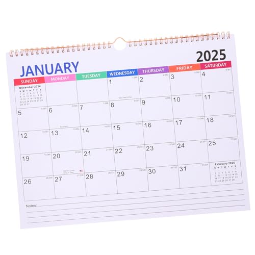 HOUDERCO Praktischer Wandkalender mit Spiraldrahtbindung Agenda Kalender für Büro und Haushalt für Zeitplanung Notizen und Erinnerungen für Lehrer HOUDERCO Praktischer Wandkalender mit Spiraldrahtbindung Agenda Kalender für Büro und Haushalt für Zeitplanung Notizen und Erinnerungen für Lehrer von HOUDERCO