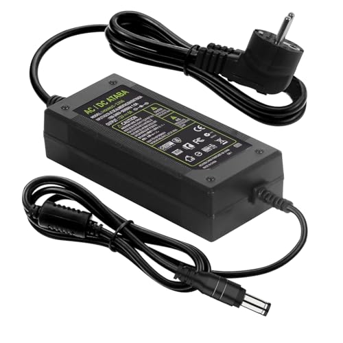 HOUHUI 12V 6A Netzteil Adapter, AC 100-240V bis DC 12 Volt 6 Amp 72W Stromversorgung für LED Streifen, TVs DVD LCD Monitor Funkgerät Kamera - Euro Stecker 5,5 * 2,5/2,1mm von HOUHUI