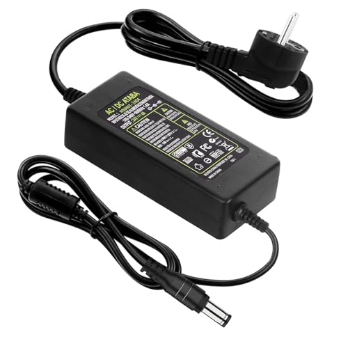 HOUHUI 24V 4A Netzteil Adapter, AC 100-240V~50/60hz bis DC 24 Volt 4 Amp 96W Stromversorgung für LED Streifen, TVs DVD LCD Monitor Funkgerät Kamera - Euro Stecker 5,5 * 2,5/2,1mm von HOUHUI