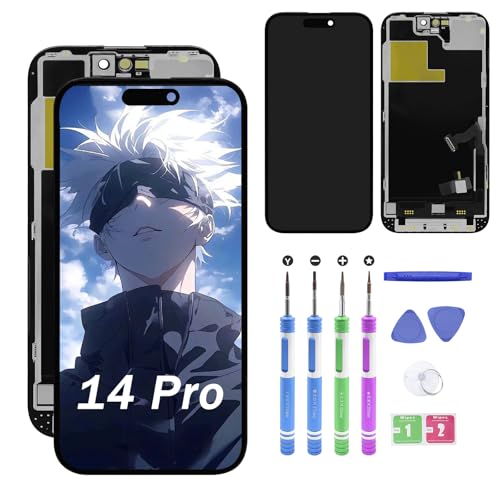 Ersatz für iPhone 14 Pro (Modell A2890 A2650 A2889 A2892) 2022 Jahr 15,5 cm LCD-Display Digitizer Panel (Reparatur) LED-Bildschirm Montage mit Reparaturwerkzeugen von HOULISE