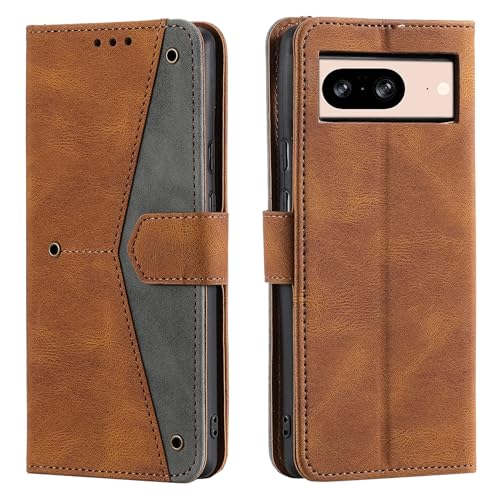 HOUSIM Hülle für Google Pixel 8 5G Klapphülle Handyhülle mit Kartenfach Schutzhülle Klappbar Buchhülle Leder Handy Tasche Wallet Flip Case Cover Handytasche - Braun von HOUSIM