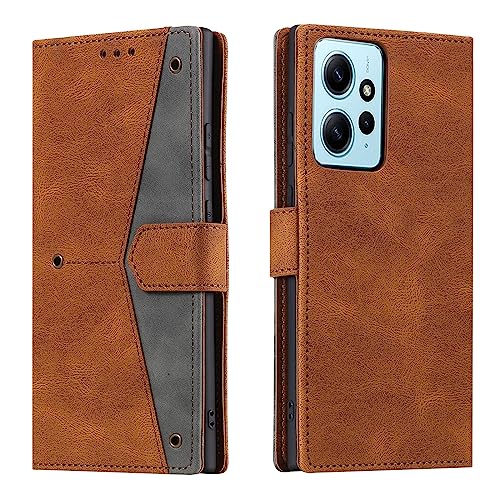 HOUSIM Hülle für Xiaomi Redmi Note 12 4G Klapphülle Handyhülle mit Kartenfach Schutzhülle Klappbar Buchhülle Leder Handy Tasche Wallet Flip Case Cover Handytasche - Braun von HOUSIM