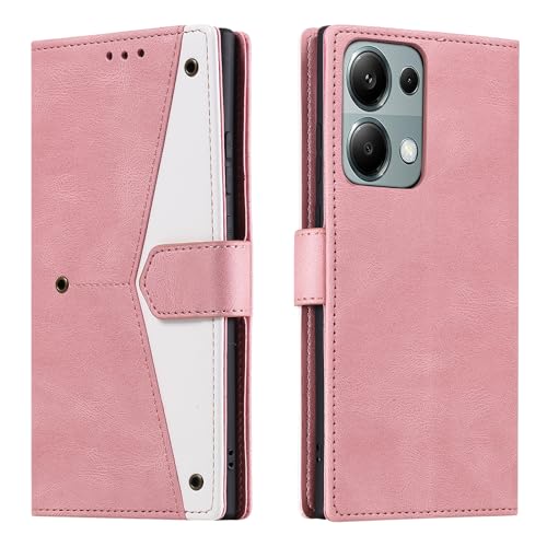 HOUSIM Hülle für Xiaomi Redmi Note 13 Pro 4G Klapphülle Handyhülle mit Kartenfach Schutzhülle Klappbar Buchhülle Leder Handy Tasche Wallet Flip Case Cover Handytasche - Rosa von HOUSIM