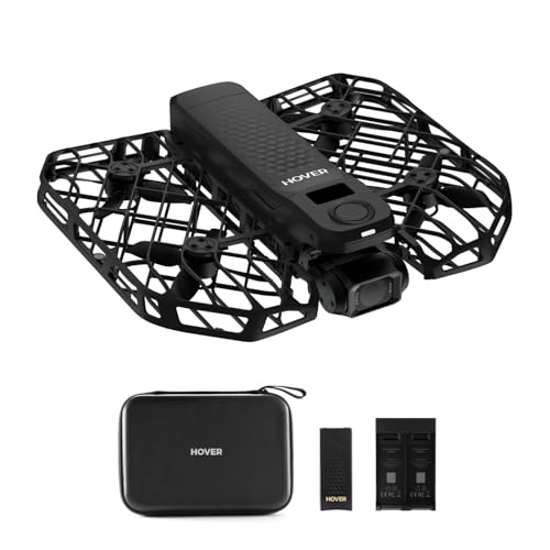 HOVERAir X1 PRO Action Cam 4K, drohne mit Kamera mit über 10 vollautomatischen Flugmodi, 42 KM/H Verfolgungsgeschwindigkeit, Fliegen überall mit OmniTerrain, Rückkollisions-Erkennung (Basis Kombo) von HOVERAir