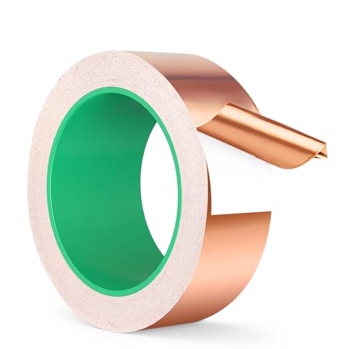 Kupferfolie Klebeband Schneckenband 20m x 30mm Kupferband Gegen Schnecken Schneckenschutz Beidseitig Leitende EMI Kapton Tape Selbstklebend Abschirmband Kupferband für Erdung Löten und Schneckenabwehr Kupferfolie Klebeband Schneckenband 20m x 30mm Kupferband Gegen Schnecken Schneckenschutz Beidseitig Leitende EMI Kapton Tape Selbstklebend Abschirmband Kupferband für Erdung Löten und Schneckenabwehr von HOVIBU
