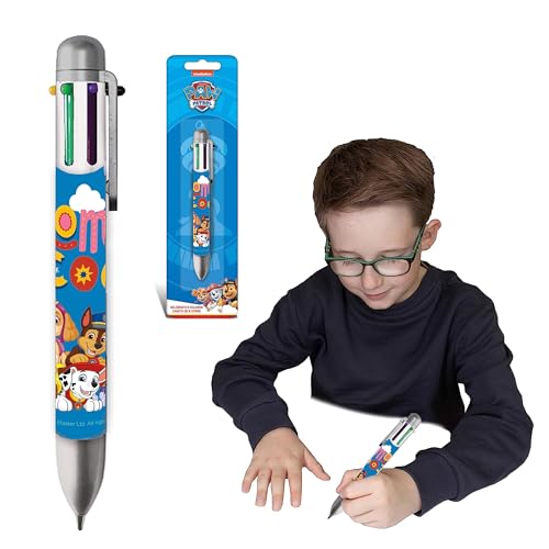 Paw Patrol Kugelschreiber für Kinder, Jungen, 6 Farben, einziehbarer Stift für Büro, Schulbedarf, Studenten, Kinder, Geschenk, Kinder-Partygeschenke, ab 3 Jahren von HOVUK