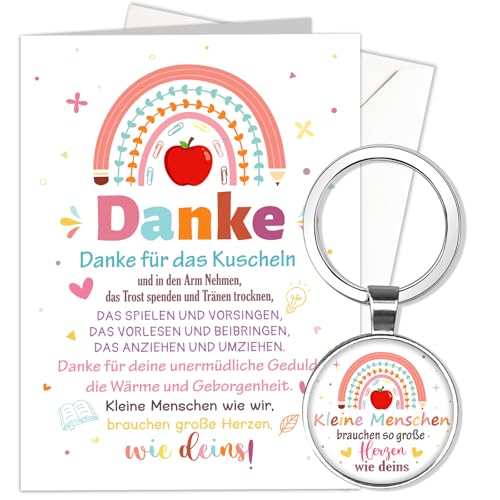 HOWAF Dankeschön Geschenk für Erzieherin Lehrerin, Danke Karte Lehrer Karte Lehrerin & Schlüsselanhänger Lehrer, Schlüsselanhänger Lehrerin für Abschiedsgeschenk Lehrer Geschenk Abschied HOWAF Dankeschön Geschenk für Erzieherin Lehrerin, Danke Karte Lehrer Karte Lehrerin & Schlüsselanhänger Lehrer, Schlüsselanhänger Lehrerin für Abschiedsgeschenk Lehrer Geschenk Abschied von HOWAF