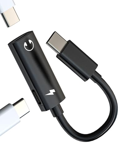 Adapter AUX Klinke USB C Dual (2 in 1) Typ C Kopfhörer Audio und Laden Splitter für Apple iPhone kompatibel für Samsung Kopfhörer Adapter für iPad Type-C Ladegerät Zubehör SDopiator tp-2tp von HOYULLI