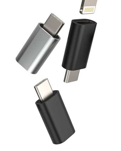 Adapter Lightning Buchse auf USB C Stecker (3 Pack) für Apple Ladegerät Kabel Typ C für iPhone 16 15 Pro Max für iPad Adapter MFI-zertifiziert Konverter kompatibel mit Samsung S25 Lighting Jack von HOYULLI